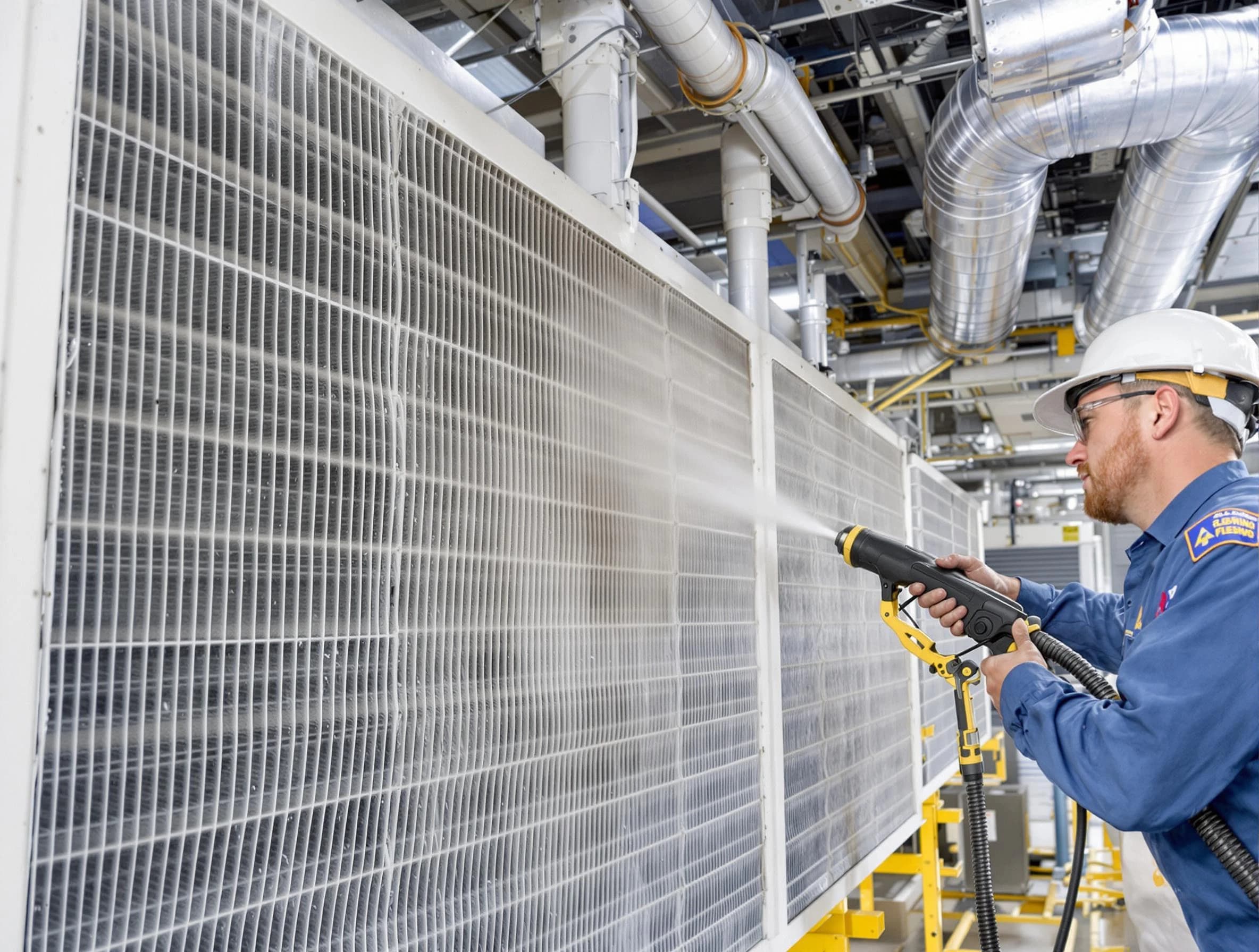 Professional commercial coil cleaning by West Deer Air Duct Cleaning in West Deer