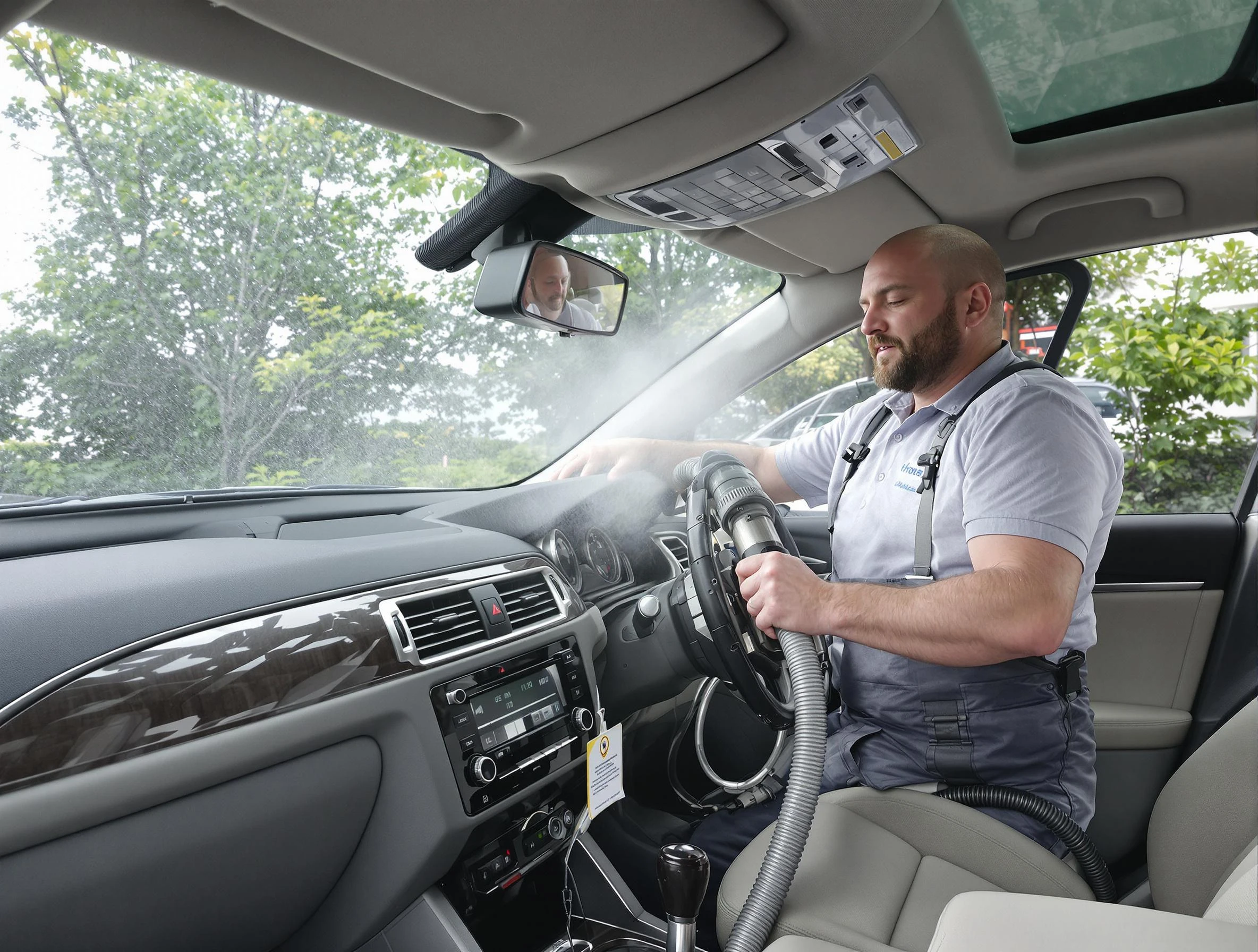 West Deer Air Duct Cleaning specialist performing professional car duct cleaning in West Deer